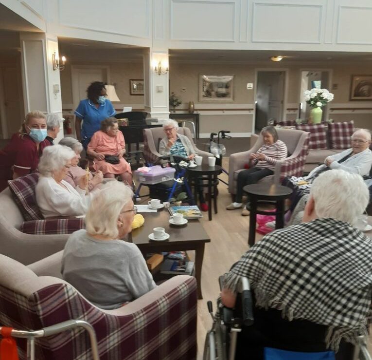 residents chatting